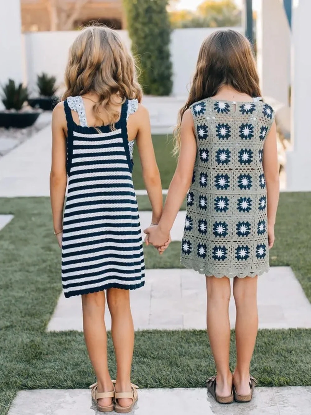 New!!! Striped Navy and White Knit Sundress for Girls